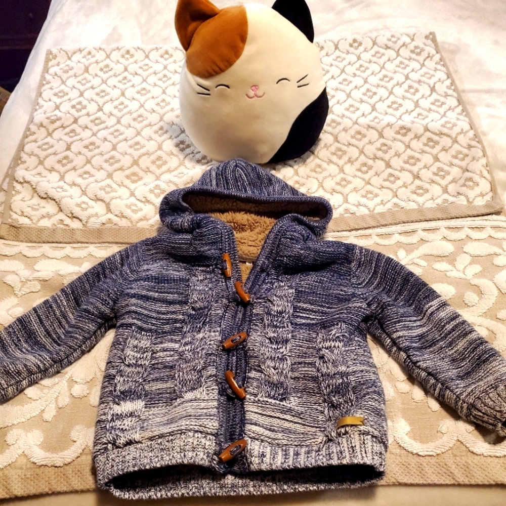 Noppies sherpa lined sweater with toggles